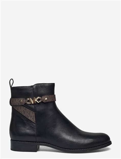 michael kors flat black booties|Michael Kors black flat boots.